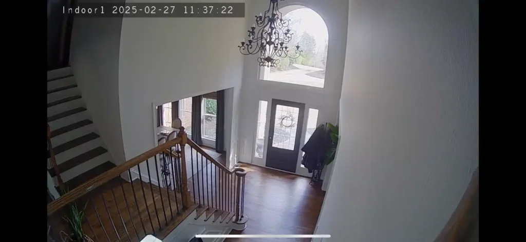 Indoor camera installation